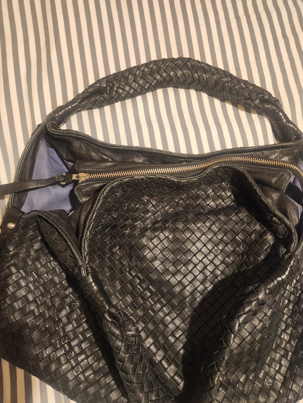Christopher Kon Black Woven Leather Hobo Bag - Women - Picture 3 of 16